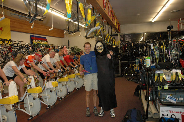 You never know who you'll meet at the Torture Cycling Clinic!!